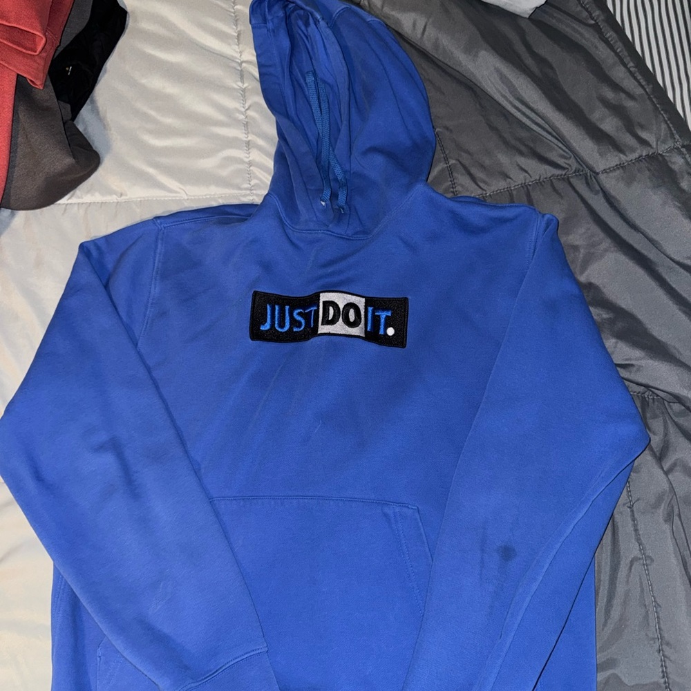 Nike Blue Hoodie with Bold Design